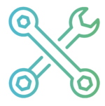 Medical engineer spanner and wrench icon